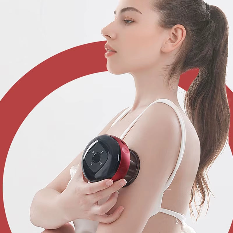 Rechargeable Anti-Cellulite Gua Sha Tool Professional Lymphatic Drainage Massager Vacuum Cupping Device with Heat
